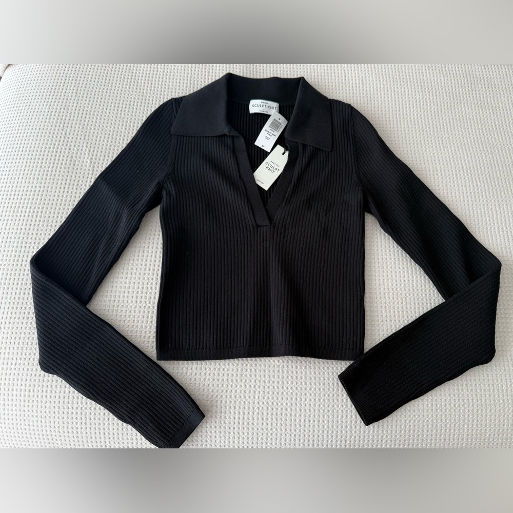 Aritzia sculpt knit polo